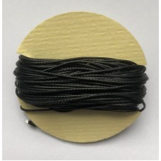 Waxkoord  zwart glanzend 0,5 mm (per 10 meter)